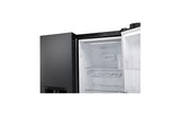LG 630L, Side-by-Side Refrigerator,GL-L257CMC3, Wi-Fi Convertible, Water & Ice Dispenser, Matte Black Finish, 3 Star