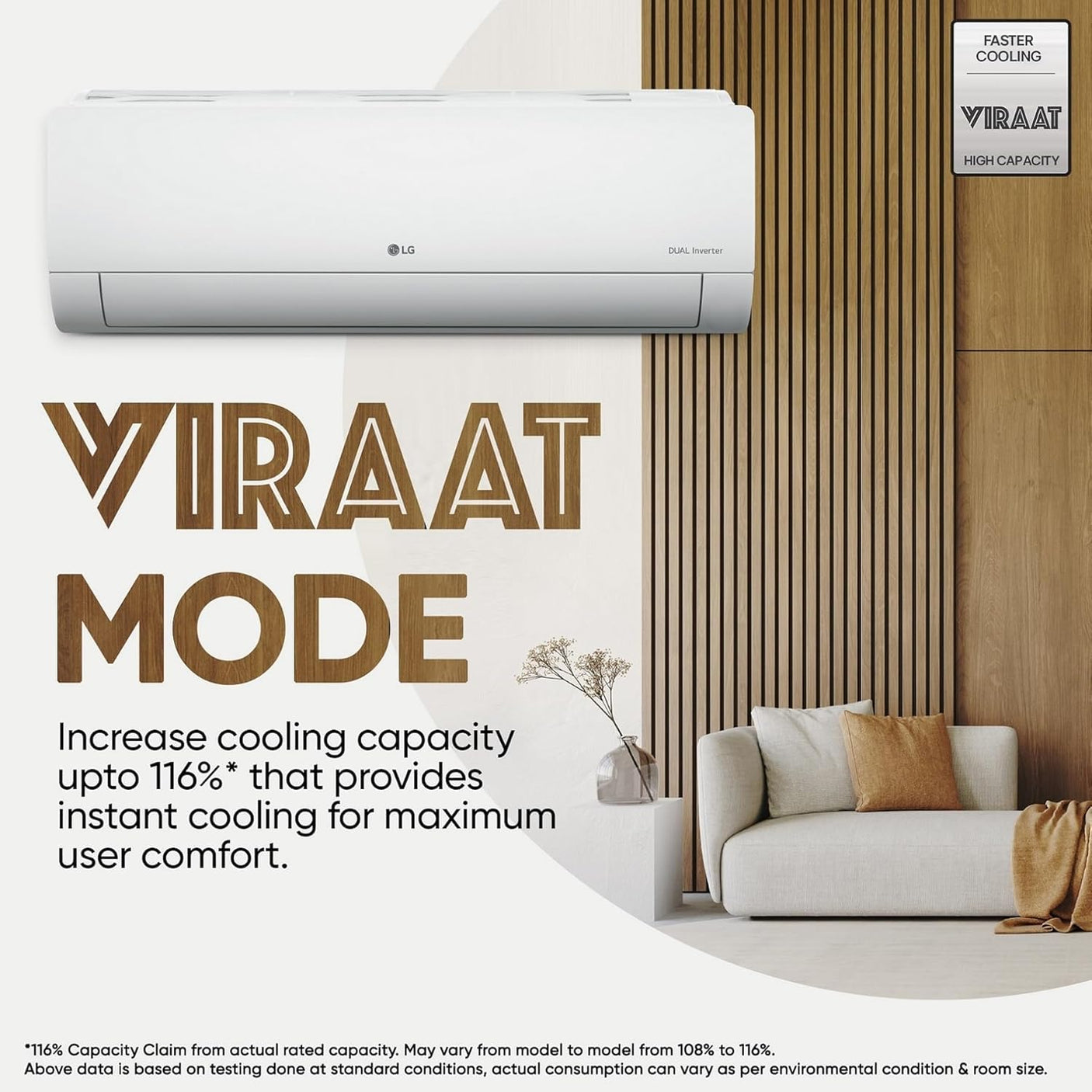 LG 1.5T 5 Star Dual Inverter Split AC with 6-in-1 Cooling | AI Convertible Mode | HD Filter | Fast Cooling | US-Q19ENZE