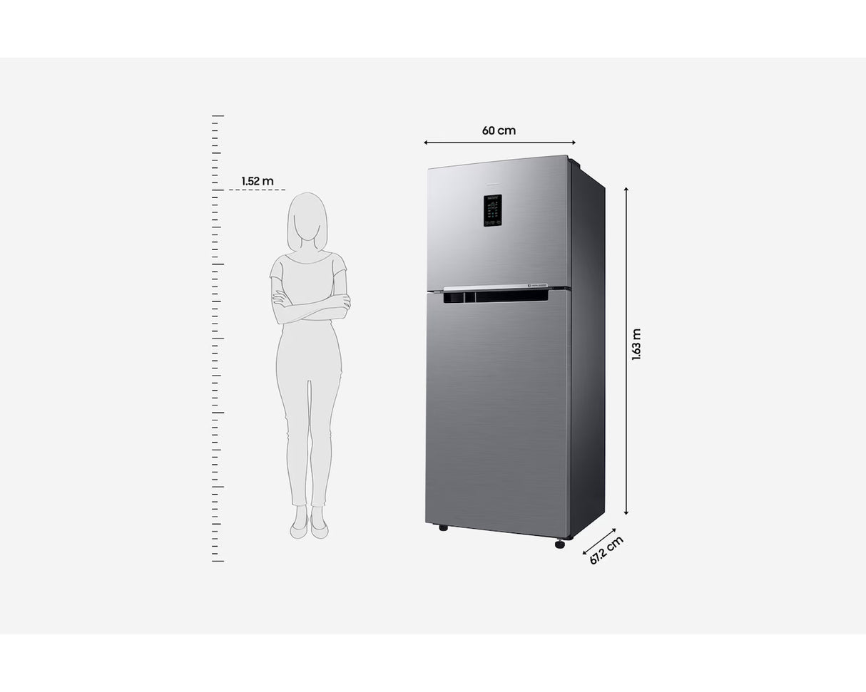 Samsung 301 Litres Double Door Refrigerator | Frost Free | Twin Cooling Plus™ | Digital Inverter | RT31H4522S8