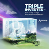 Haier 1.5 Ton 4 Star AI Climate Control Smart Split AC | Wi-Fi | Triple Inverter | 4-Way Swing | Frost Self Clean | HD Filter | Cools at 60°C | Model HSU18K-PYAIR4BN-INV