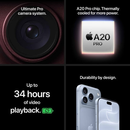 Apple iPhone 18 Pro 512GB | A20 Pro Chip, 48MP Variable Aperture Camera, 6.3" Display, Black
