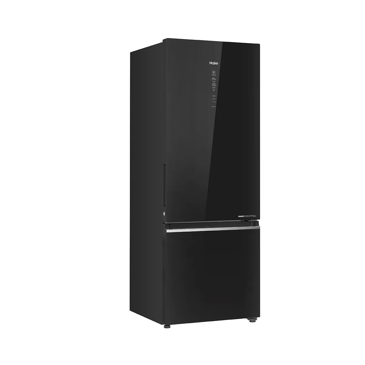 Haier 445L Bottom Mount Convertible Refrigerator HRB-4952CKG-P Frost Free Smart Inverter 2 Star Black Glass Fridge