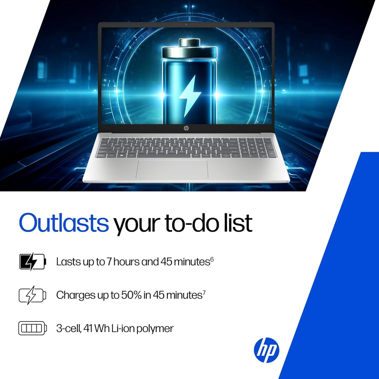 HP 15 fd0682TU Laptop (Intel Core 5 120U, 16GB RAM, 512GB SSD, 15.6” FHD Display, Windows 11 | MS Office 2024, Silver)