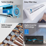 Samsung 1.5 Ton 3 Star Bespoke AI WindFree Inverter Smart Split AC (2026 Model, WiFi, Voice Control, Digital Inverter, 4-Way Swing, 5-Step Convertible, Powerful Cooling – AR60H18D1PWNNA)