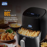 KENT Digi Plus Air Fryer 4L |1300W |Digital Display & Touch Control Panel | Black Air Fryer  (4 L)