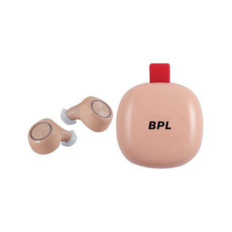 BPL Ear Buddy: Rose Gold elegance, 18-hour wireless bliss.