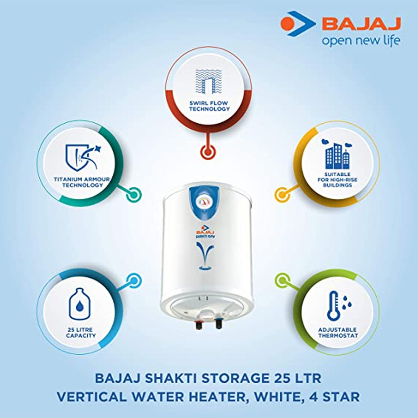 Unmatched safety: Bajaj Shakti GPV Water Heater, best in heaters.