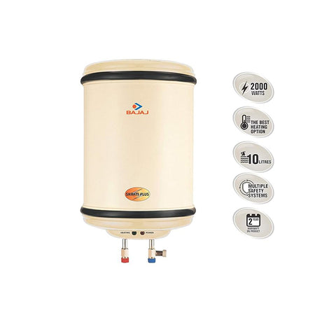Upgrade with Bajaj Shakti Plus: Top-rated 25L Ivory Water Heater.