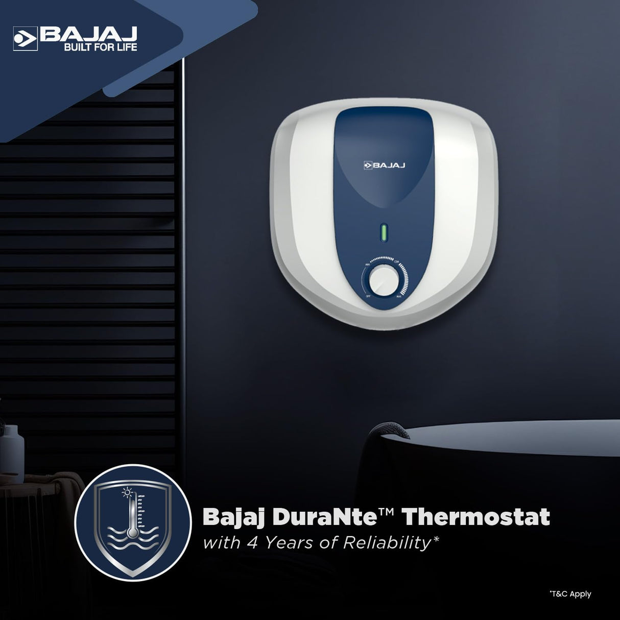 Bajaj Armour Series Pentacle 25L Storage Water Heater for Home