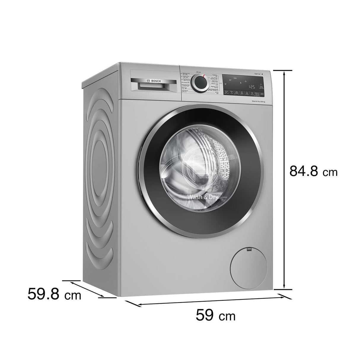 Bosch 10.5Kg 6kg Dryer Front Load Series 6 Washer-dryer 1400 rpm (WNA264U9IN)