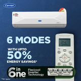 Carrier 1.5 Ton 3 Star Inverter Split AC (XCEL LUMO GXI ALPHA 19K 3*-IND, 6-in-1 Flexicool, Copper)