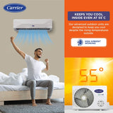 Carrier 1.5 Ton 3 Star Flexicool Inverter Split AC (Copper, Convertible 6-in-1 Cooling,Insta Cool, Xcel Edge Exi White)