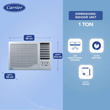 Carrier Estrella EX 12K 3 Star Window AC 1 TON (CARR W.AC ESTRELLA EX 12K 3*-WIND)