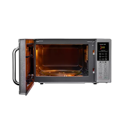 Effortless cooking meets elegance in IFB 20PG4S - 20 L metallic silver grill microwave.