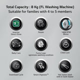 LG 8kg 5-Star Inverter AI Direct-Drive Front Load Washer WM FHV1408Z2M