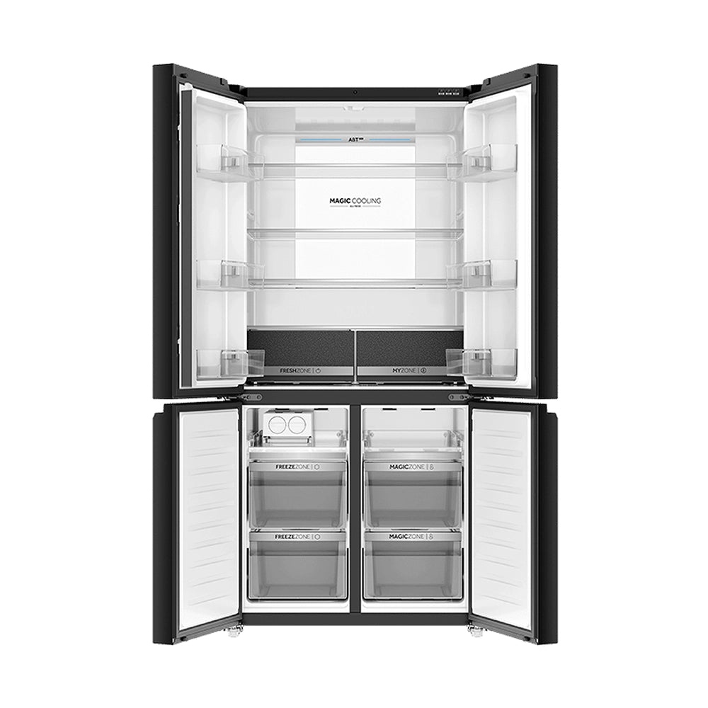 Haier 630L Black Glass 4-door Convertible Refrigerator,HRB-700KGU1