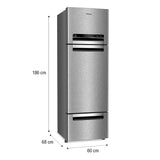 Whirlpool 300L Triple-Door Refrigerator, 6th Sense Active Fresh (FP 343D PROTTON ROY ALPHA STEEL (N) - 20817)