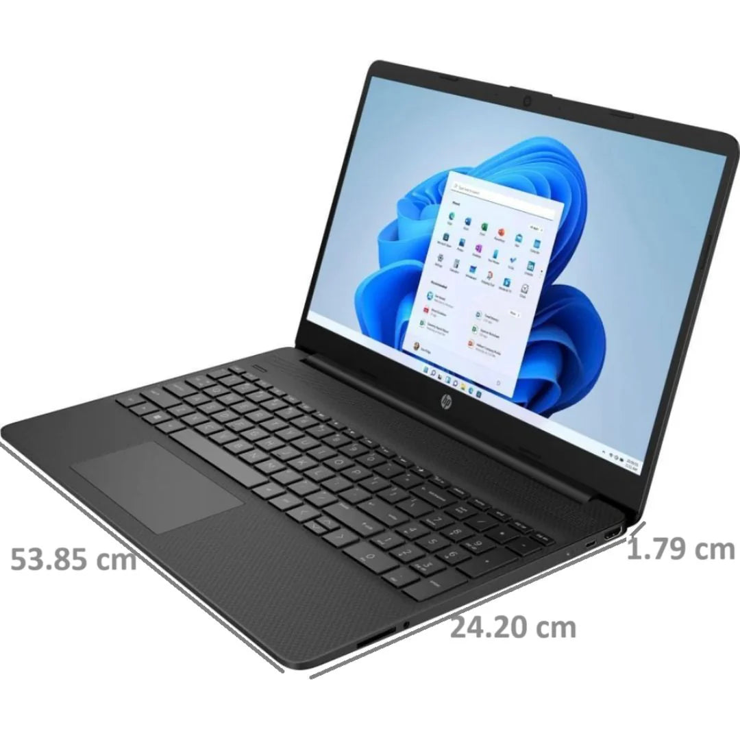 HP 15s - Celeron N4500, 8GB RAM, 512GB SSD, 15.6", Win 11, Jet Black (HP LAPTOP 15S-FQ3066TU)