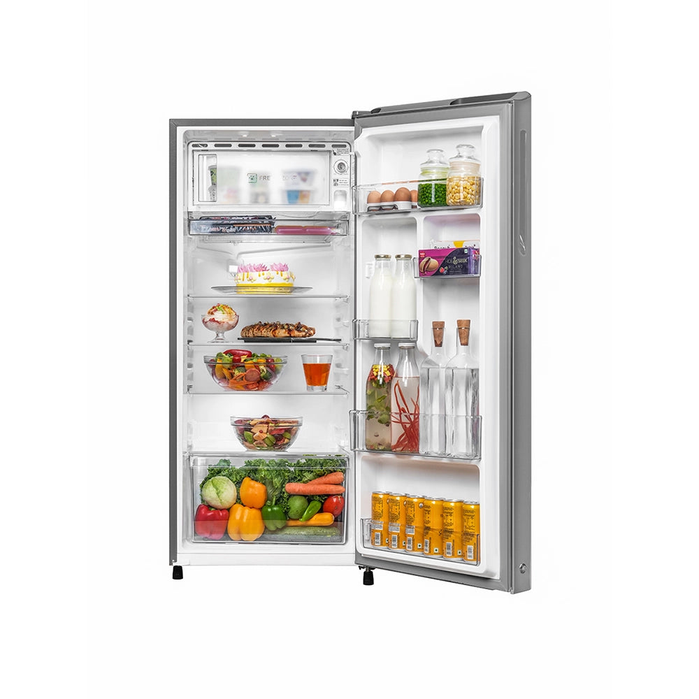 Haier 215L 3 Star Nickel Steel Finish Direct Cool Single Door Refrigerator HRD-2353BNS-P