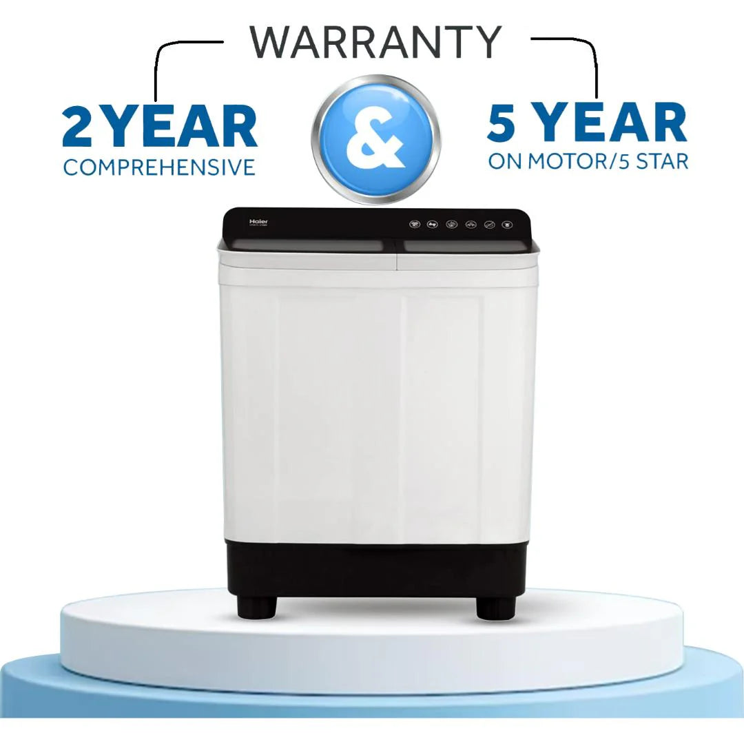 Haier 7.5 Kg 5 Star Anti Baterial ,Magic Filter, Rat Mesh, Semi Automatic Top Loading Washing Machine (2024 Model, Black Grey) HTW75-178BBK