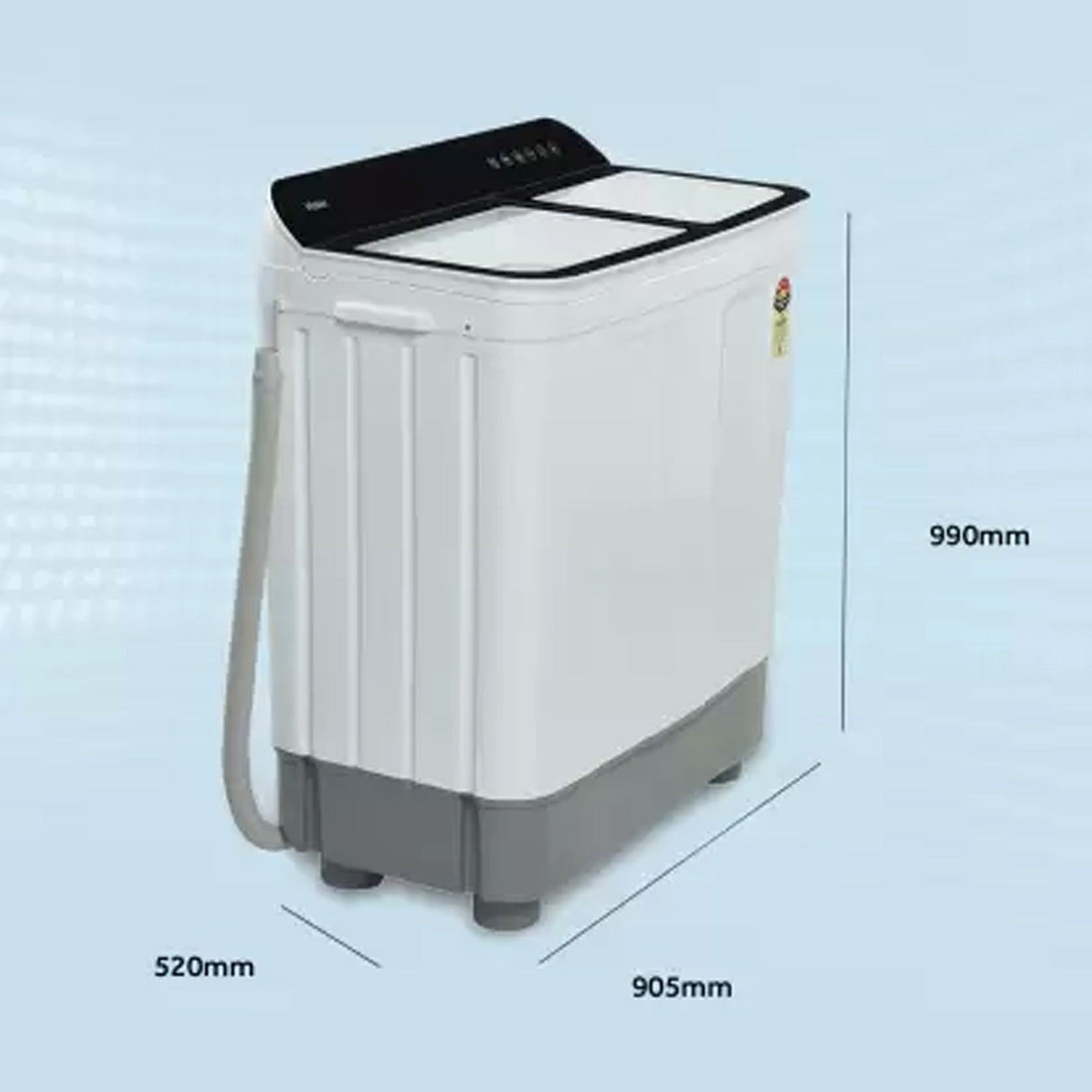 Sleek and Powerful: Haier 10 kg Top Load Washing Machine - White/Black