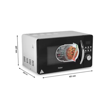 Haier 20 L Convection Microwave Oven - Black & White - Efficient Home Cooking Appliance