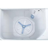 Home Appliance - Haier 9 kg Washer, White/Blue, combining performance and style.