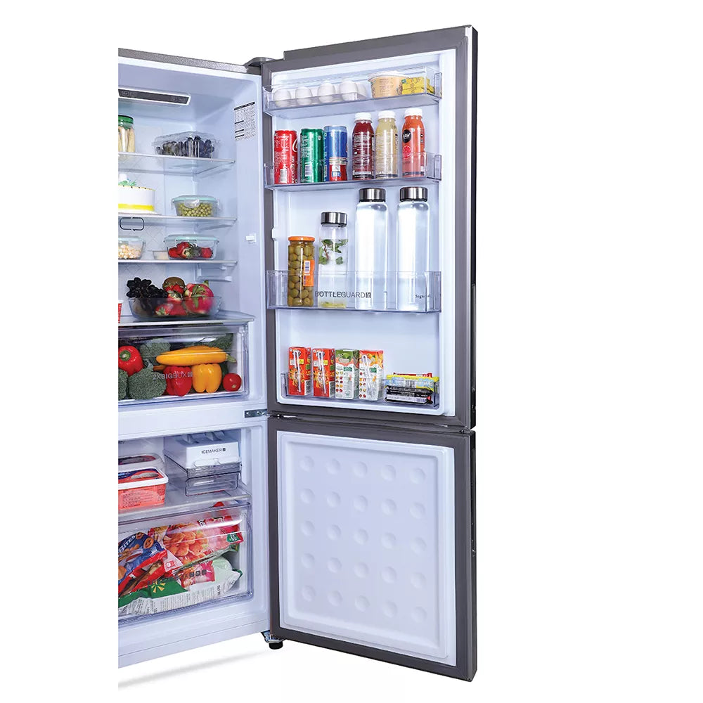 Haier 237 L Frost-Free Double Door Refrigerator (Silver) (HRB-2872BMS-P)