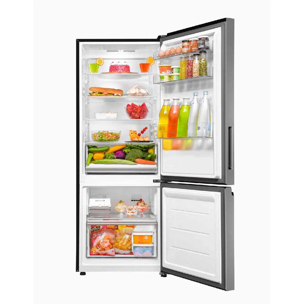 Haier 300 L, 2 Star, BrushLine Silver Finish Bottom Mounted Frost Free Refrigerator