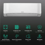 Air Conditioner: Hitachi Split AC - 1 Ton, Copper Condenser, Superfine Mesh Filter