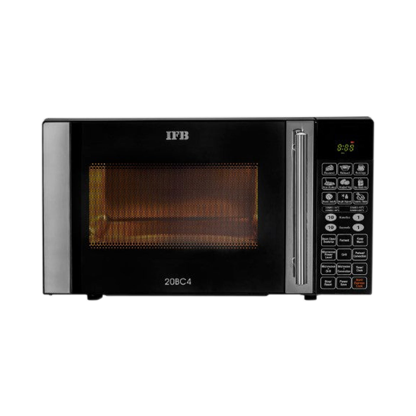 Versatile IFB 20BC4 Convection Microwave - Stylish 20 L black oven.