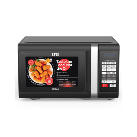 Sleek IFB 28 L Convection Microwave in Black - Starter kit included.