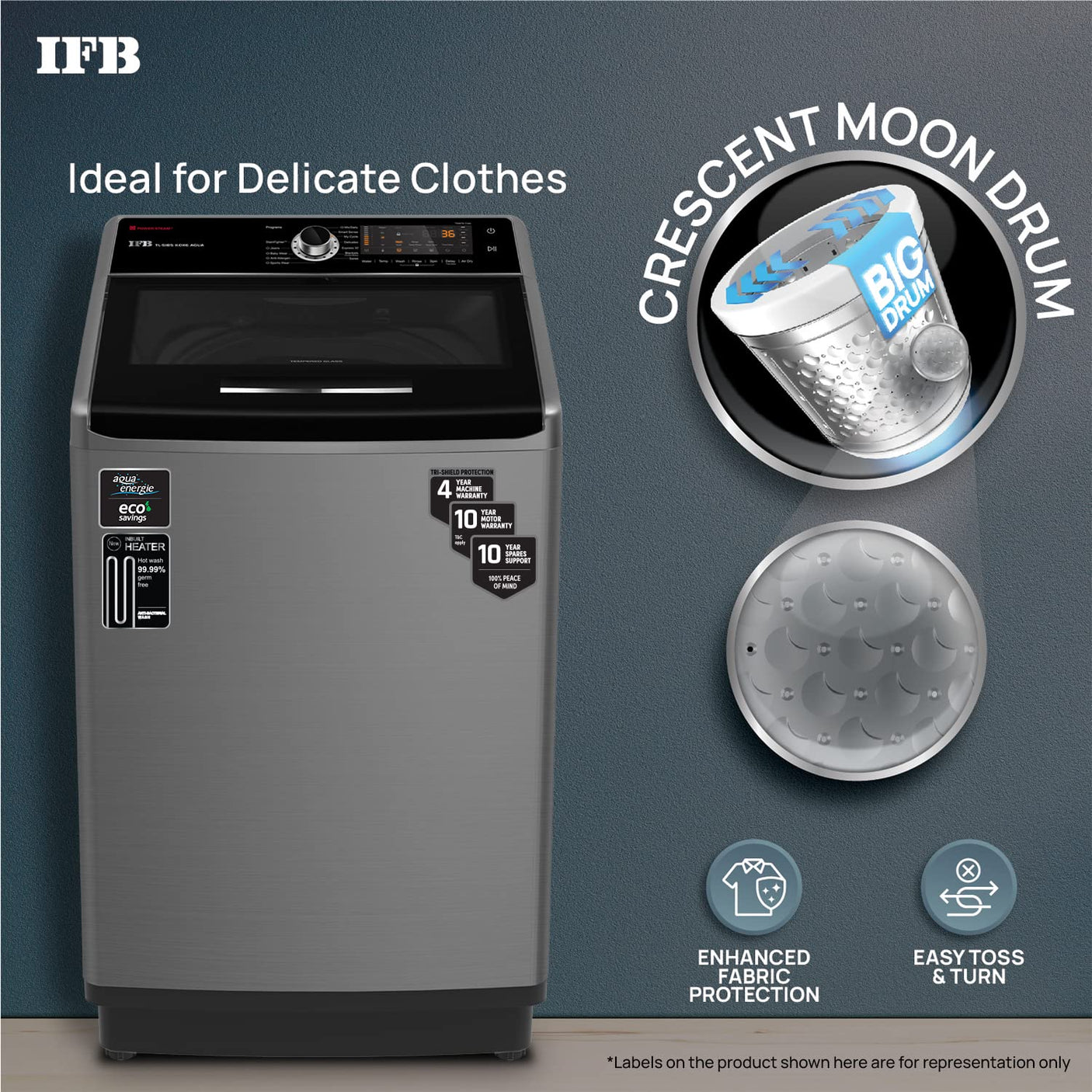 IFB 10.0 Kg 5 Star Top Load Washing Machine (TL10SIBS AQUA, Power Dual Steam, Inbuilt Heater)