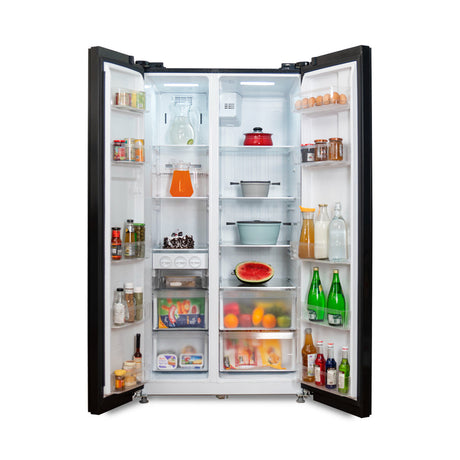 Kelvinator 584 L Frost Free Side by Side Refrigerator  (MIRROR BLACK, KRS-B600BKG)