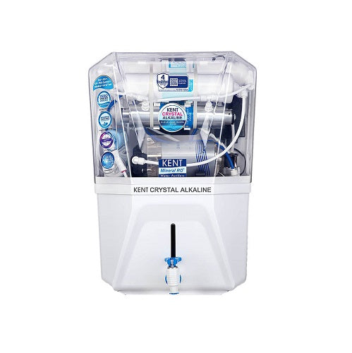 KENT CRYSTAL ALKALINE 11 L RO + UV + UF + TDS Control + Alkaline + UV in Tank Water Purifier