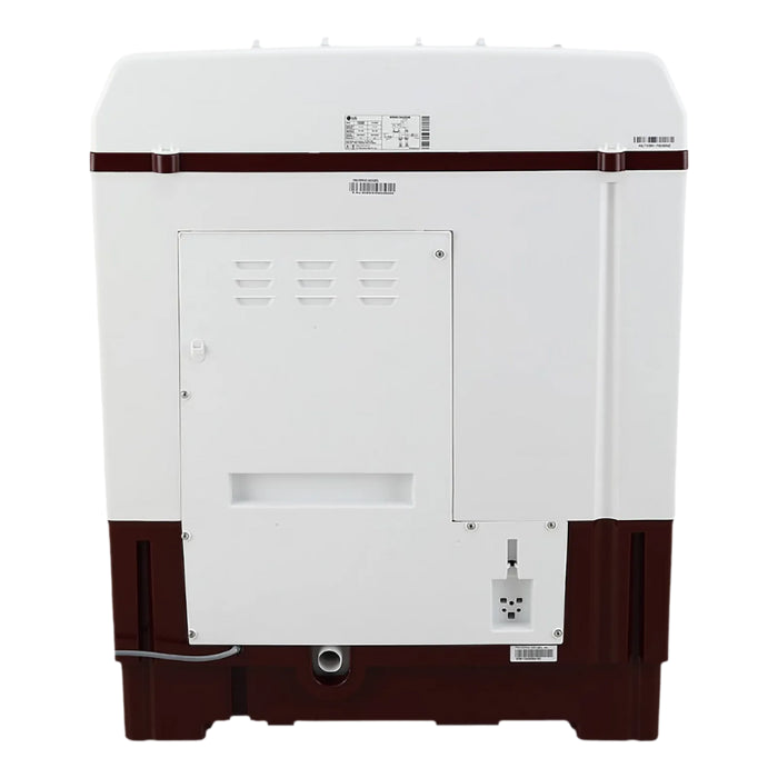 LG 8Kg Semi Automatic Top Load Washing Machine, Roller Jet Pulsator + Soak, Burgundy (P8035SRAZA)