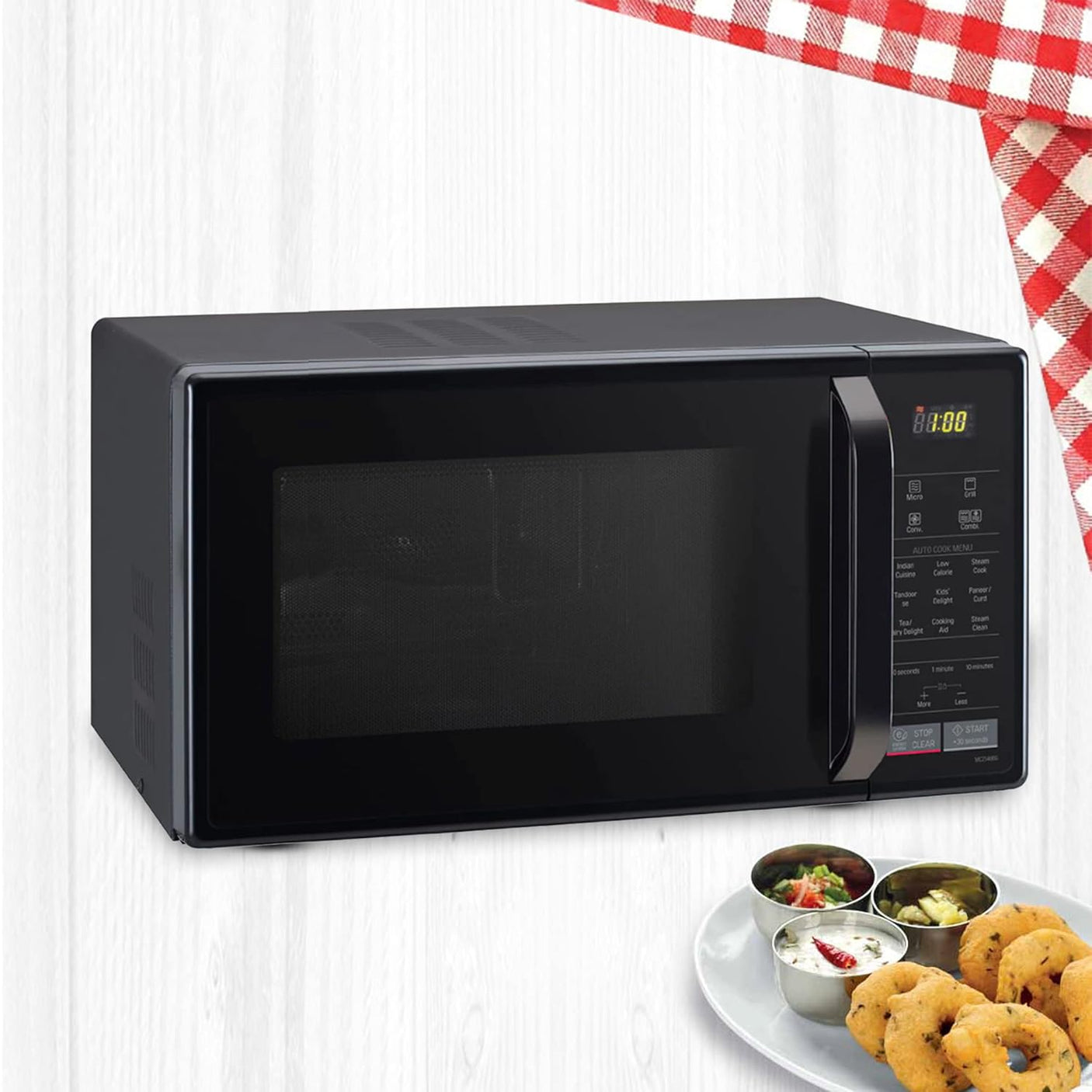 LG 21 L Convection Microwave Oven Glossy Black MW MC2146BG
