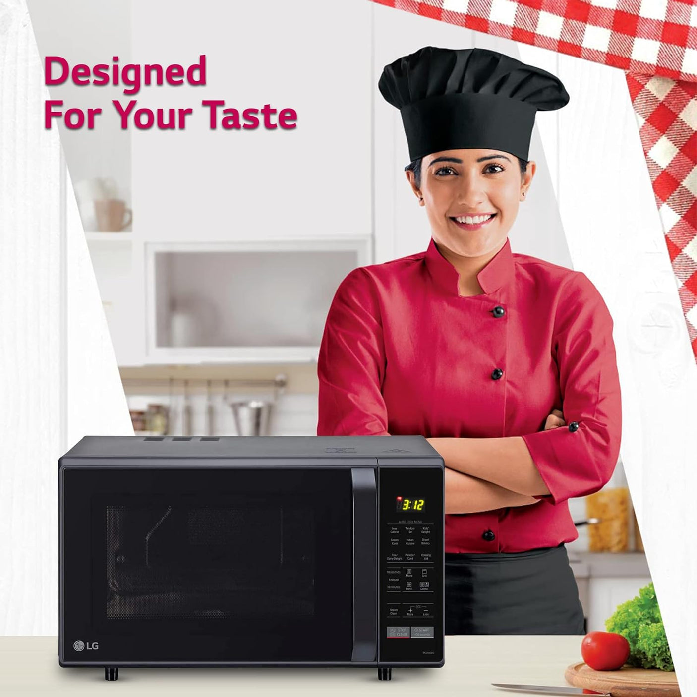 LG 28 L Convection Microwave Oven Black  MW MC2846BG