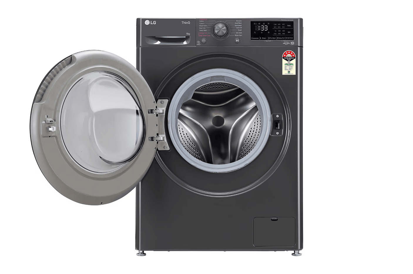 LG 9kg 5-Star Front Load Washer (Middle Black, ThinQ Wi-Fi) WM FHV1409Z4M