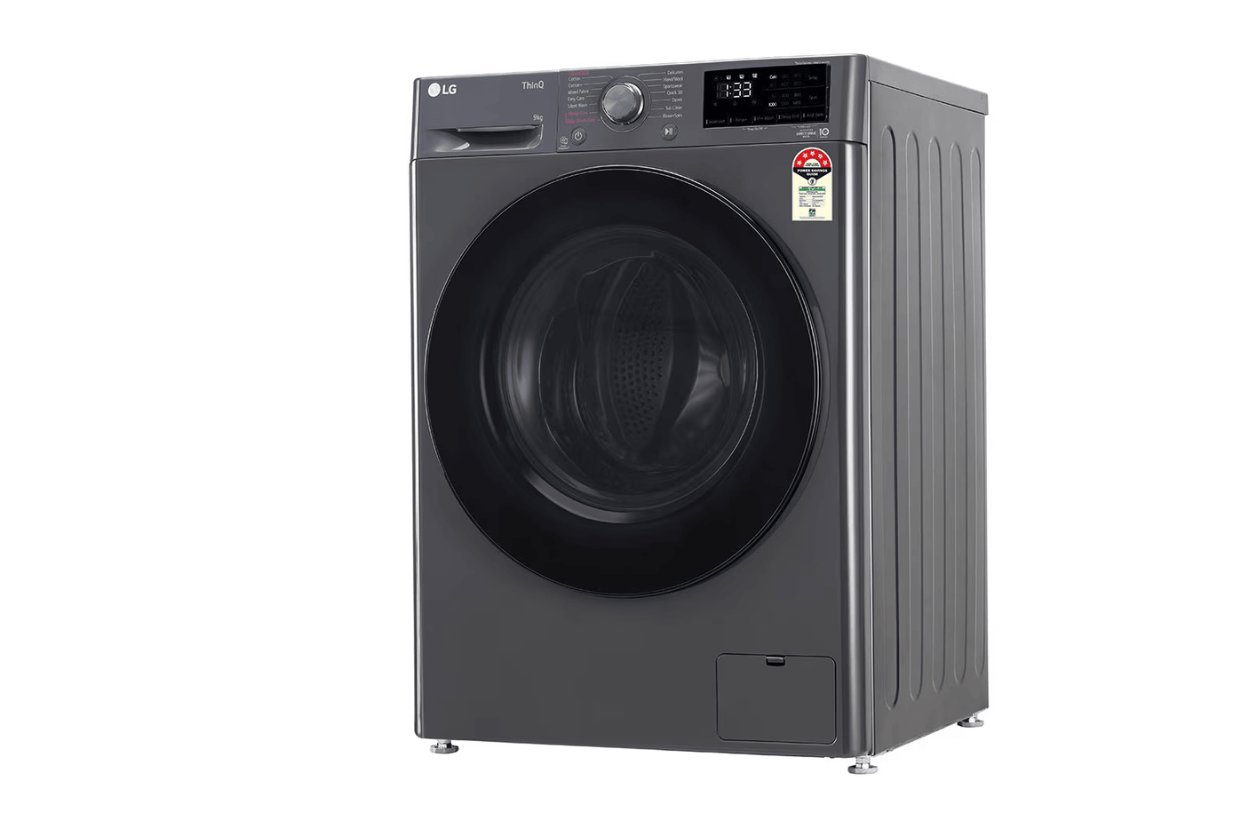 LG 9kg 5-Star Front Load Washer (Middle Black, ThinQ Wi-Fi) WM FHV1409Z4M