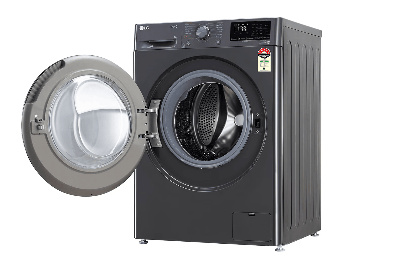 LG 9kg 5-Star Front Load Washer (Middle Black, ThinQ Wi-Fi) WM FHV1409Z4M