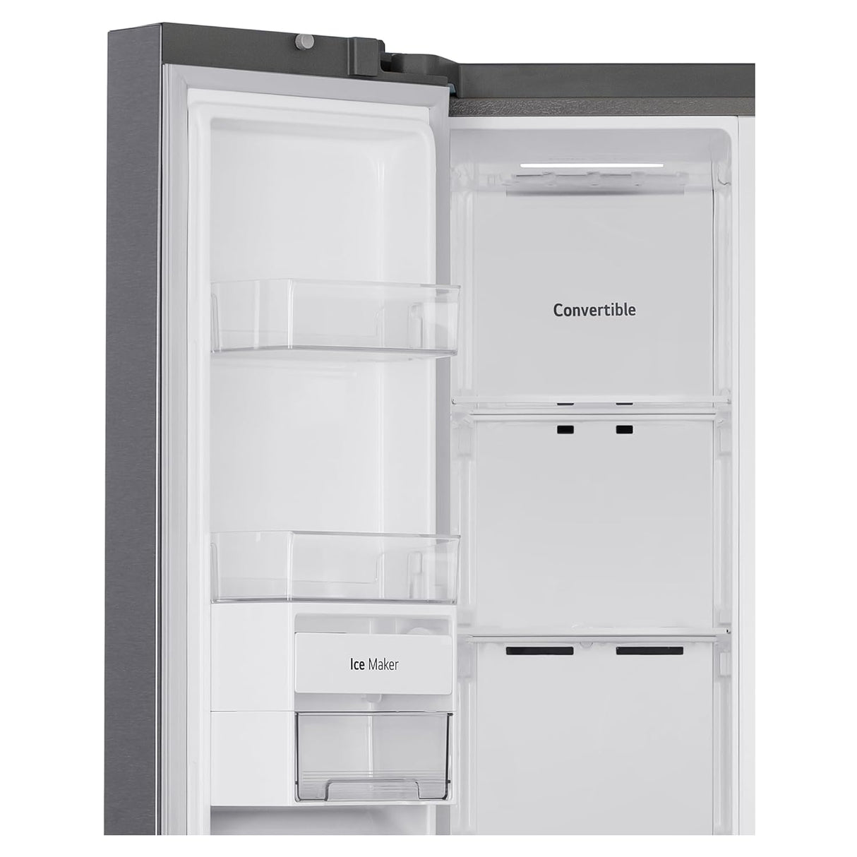 LG 650 L Frost Free Inverter Side by Side Refrigerator (GL-B257HDS3, Dazzle Steel, Convertible)