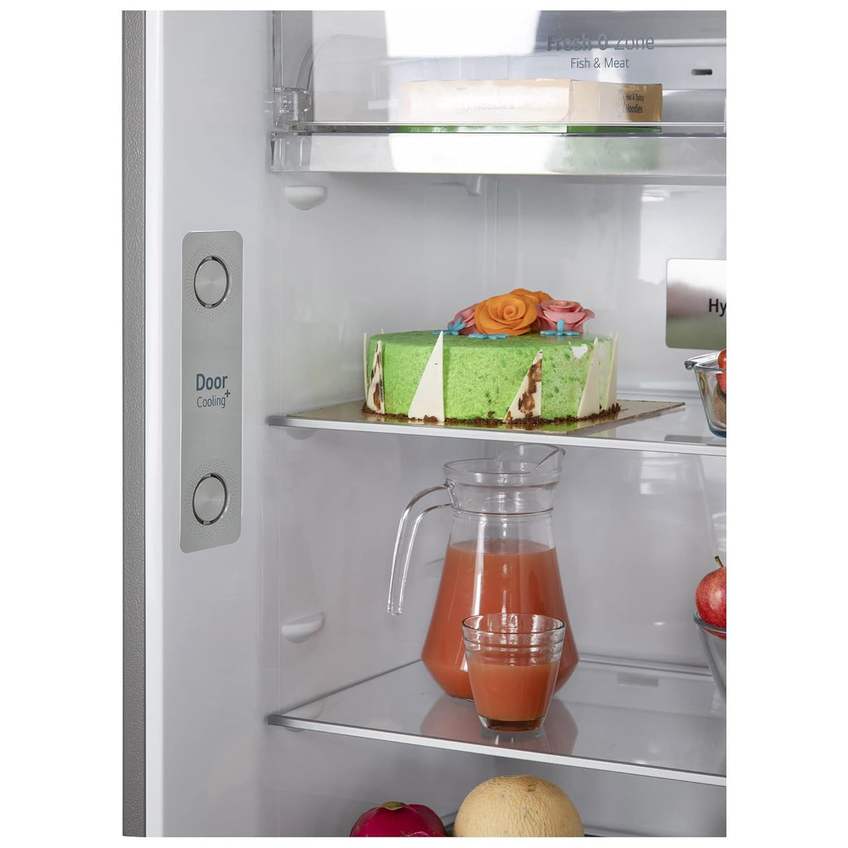 LG 398 L 2 Star Frost-Free Smart Inverter Double Door Refrigerator (GL-S422SPZY, Shiny Steel, Convertible with Express Freezing)