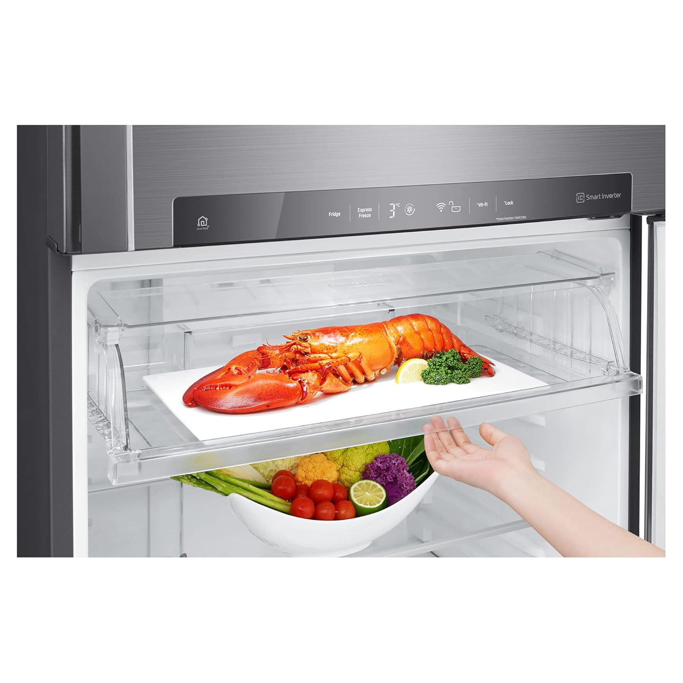 LG 506L 1 Star Double Door Refrigerator (Platinum Silver) REF GN-H702HLHM