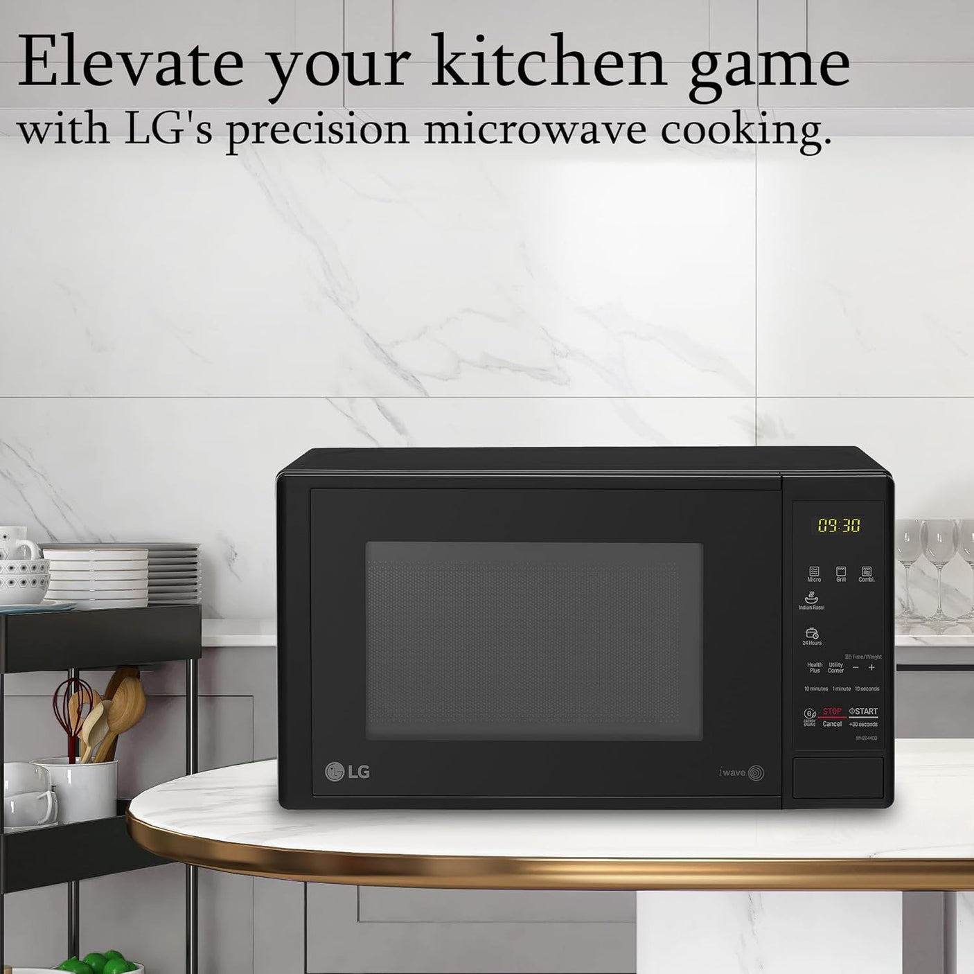 LG 20 L Grill Microwave Oven Black MW MH2044DB