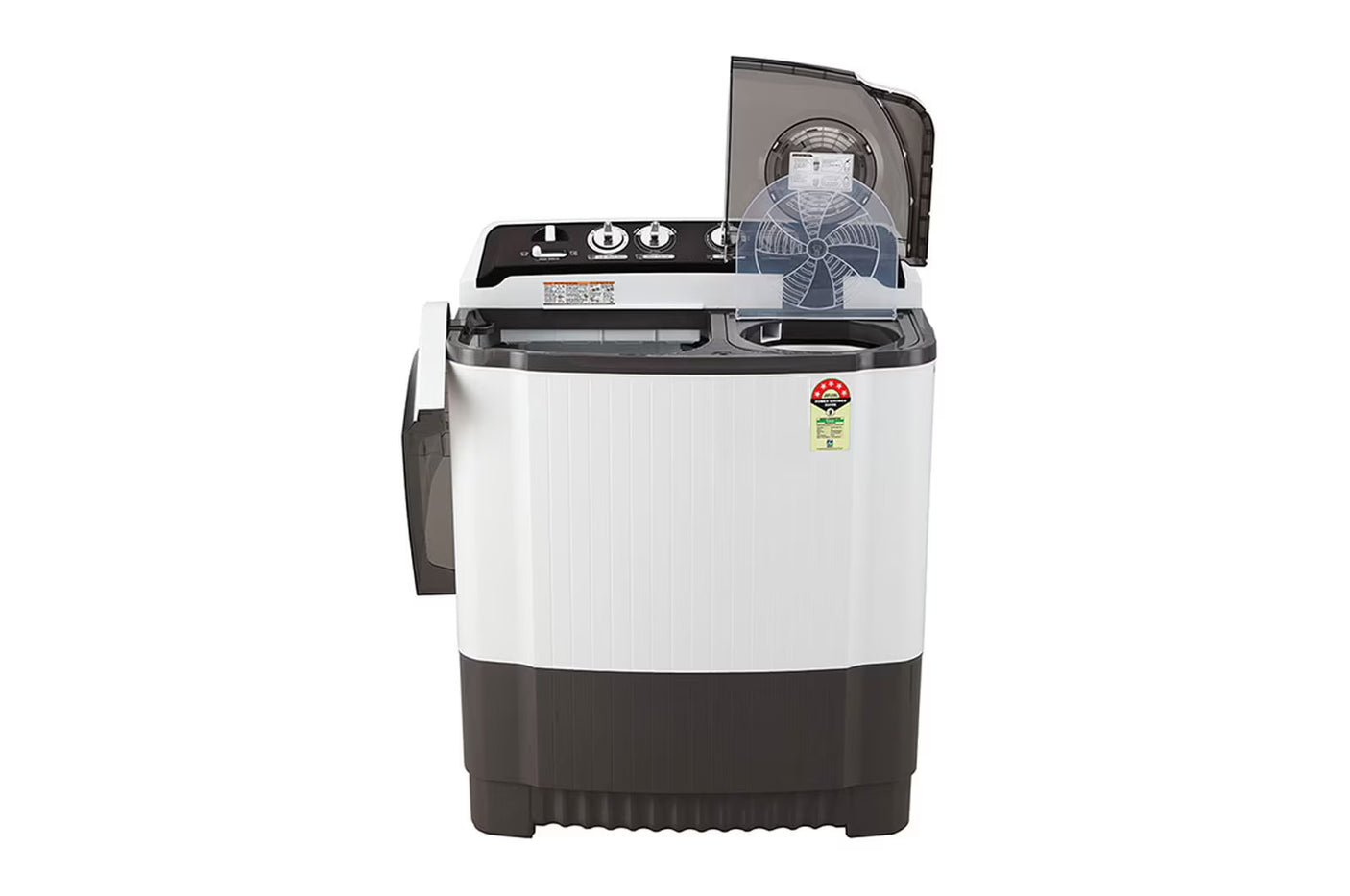 LG 8kg Semi-Auto Top Load Washer (Grey, White) WM P8015SGAZ