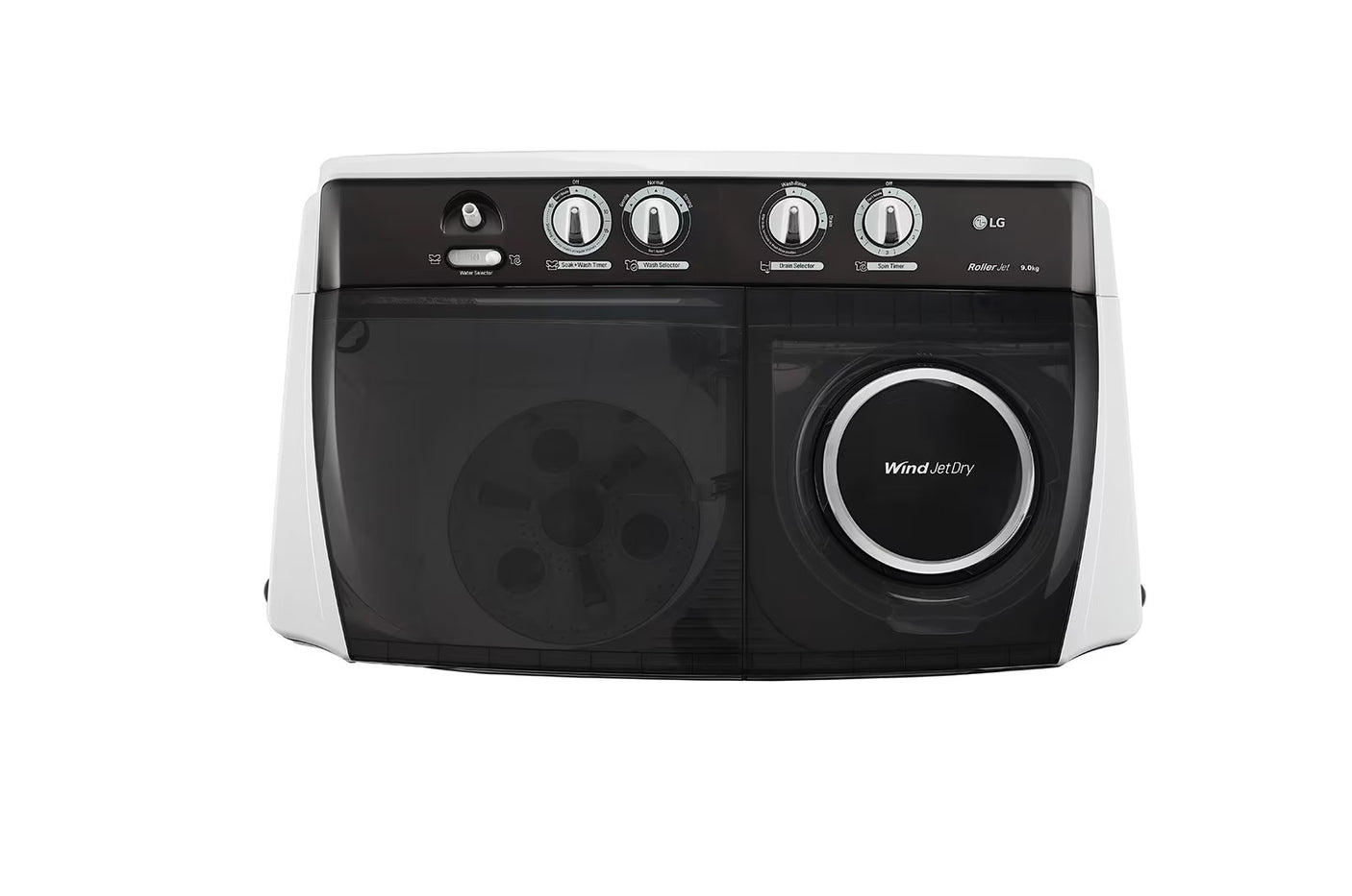 LG 9.5kg Semi-Auto Washer, Roller Jet Pulsator, Dark Gray P955ASGAZ