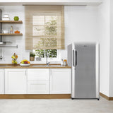 LG 185L Single Door Fridge: Shiny Steel, Fast Ice, 3 Star, REF GL-B201APZD