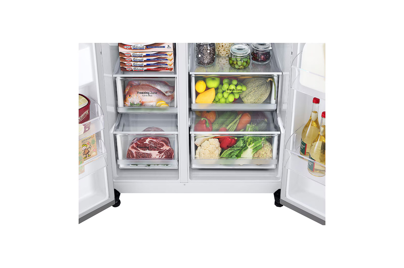 LG 650L Convertible Side-by-Side Refrigerator (Shiny Steel)  REF GL-B257EPZ3