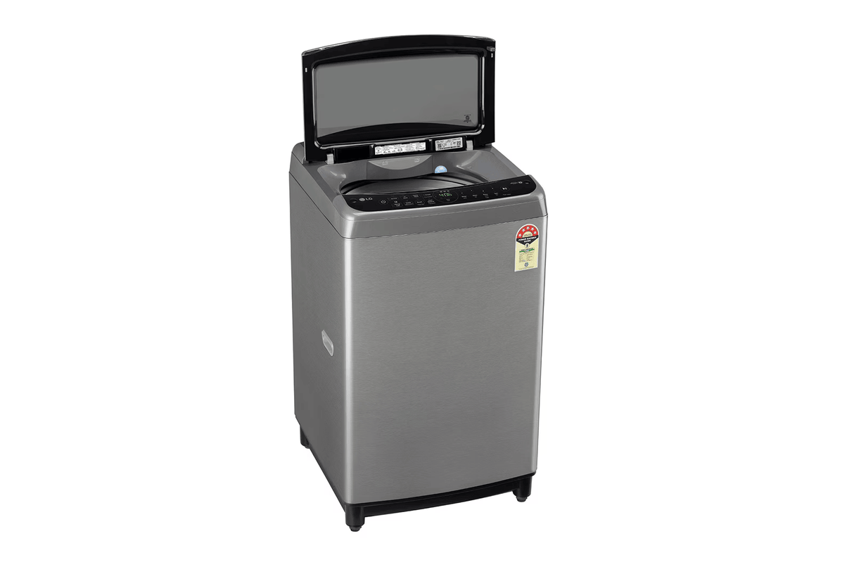 LG 9Kg Top Load Washing Machine, AI Direct Drive™, In-built Heater, Platinum Silver (THD09SJT)